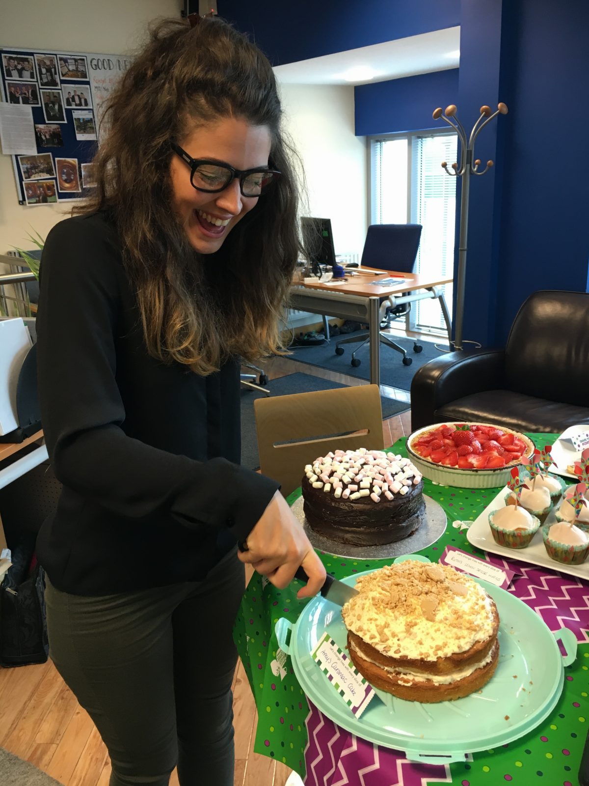Amy cutting Cake