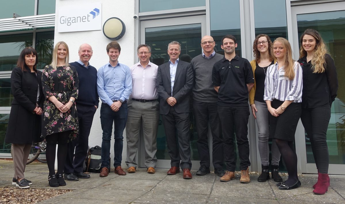 Some of the Giganet team at Giganet's head office