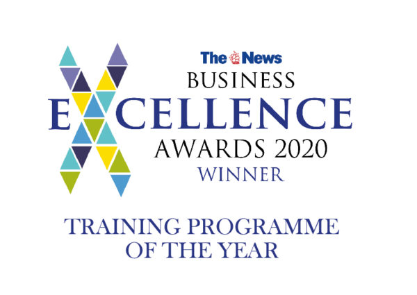 Portsmouth News Business Excellence Awards logo 2020 Winner Training Programme